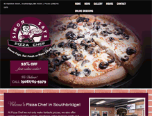 Tablet Screenshot of pizzachefsouthbridge.com